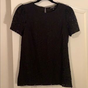 Express Black Lace Top